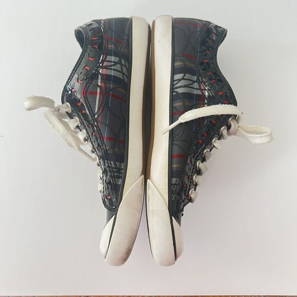 Coach Multicolor Barrett Plaid Casual Sneakers - Size Women's 7 - Picture 3 of 9